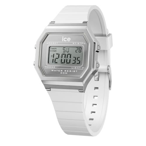 正規代理店 [Ice-watch] アイスウォッチ 時計 腕時計 メンズ レディース 022734 ICE digit retro アイス デジット レトロ メタル シルバー ミラー ホワイト スモール 32mm デジタル